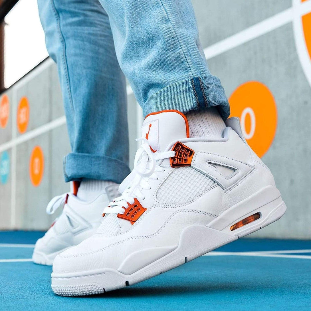 Air Jordan 4 Retro 'Orange Metallic'- Streetwear Fashion - ellesey.com