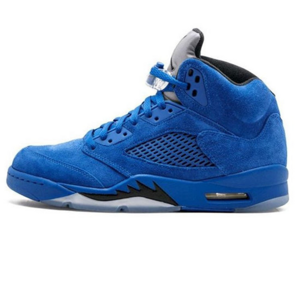 Air Jordan 5 Retro 'Blue Suede'- Streetwear Fashion - ellesey.com
