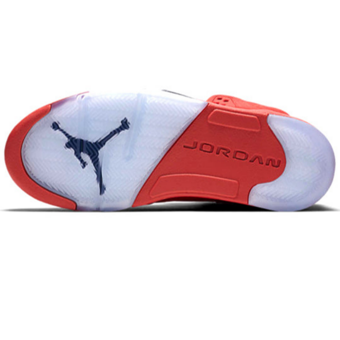 Air Jordan 5 Retro 'Red Suede'- Streetwear Fashion - ellesey.com