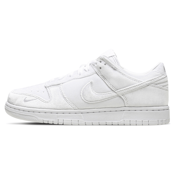 Dover Street Market x Nike Dunk Low 'White Velvet'- Streetwear Fashion - ellesey.com