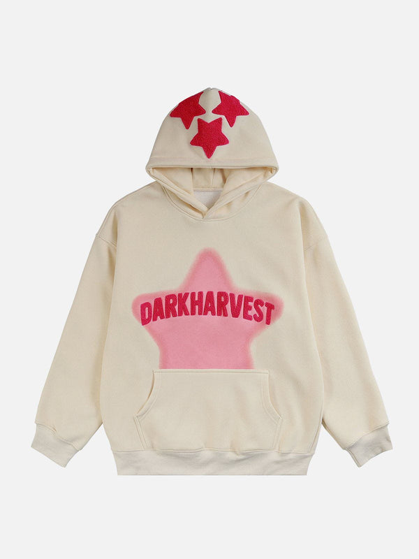 Ellesey - 3D Embroidery Star Hoodie- Streetwear Fashion - ellesey.com