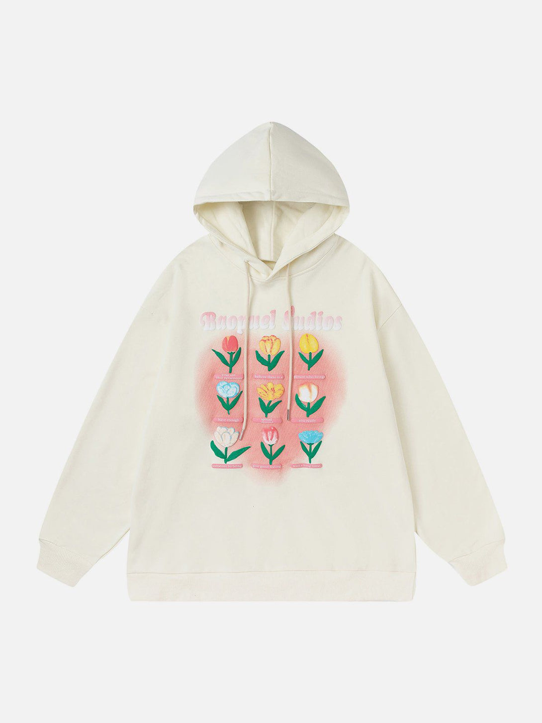 Ellesey - 3D Flower Embroidery Hoodie- Streetwear Fashion - ellesey.com