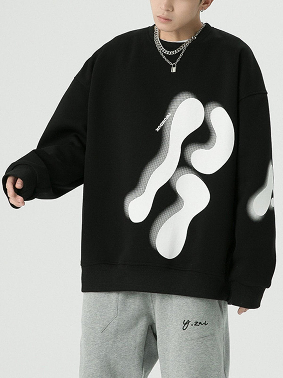 Ellesey - 3D Letter Print Sweatshirt- Streetwear Fashion - ellesey.com