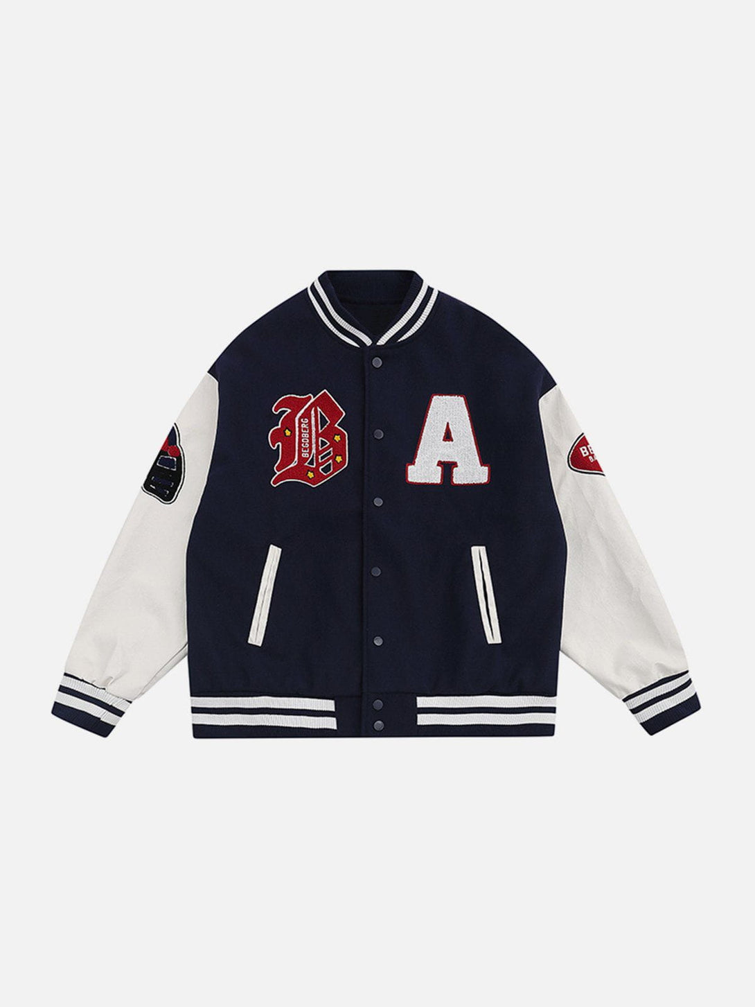Ellesey - A Embroidery Varsity Jacket- Streetwear Fashion - ellesey.com