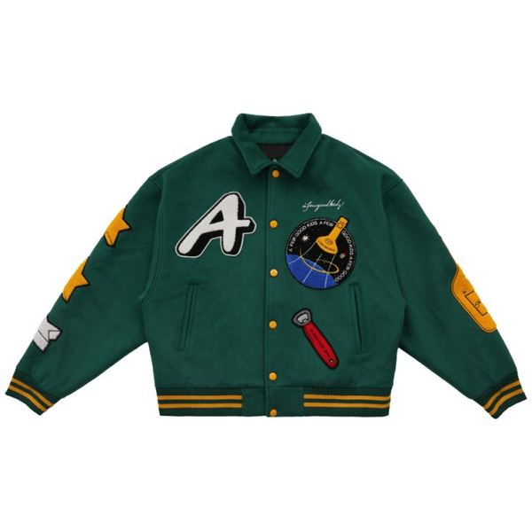 Ellesey - A Green Baseball Jacket- Streetwear Fashion - ellesey.com