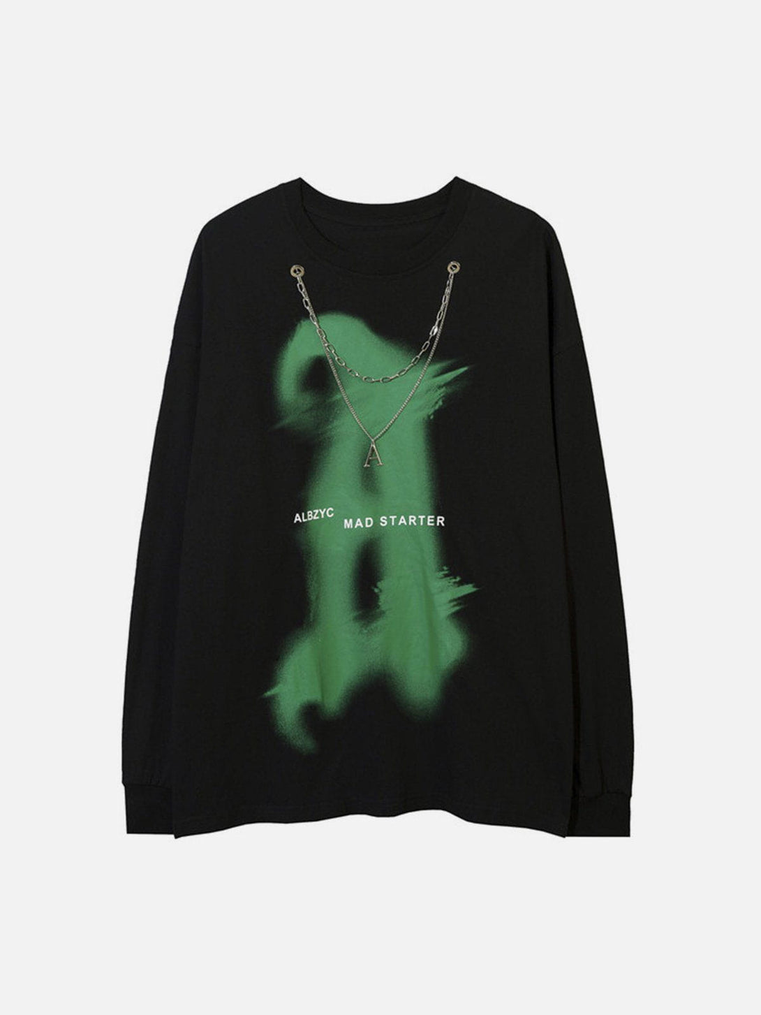 Ellesey - A Letter Graffiti Necklace Sweatshirt- Streetwear Fashion - ellesey.com