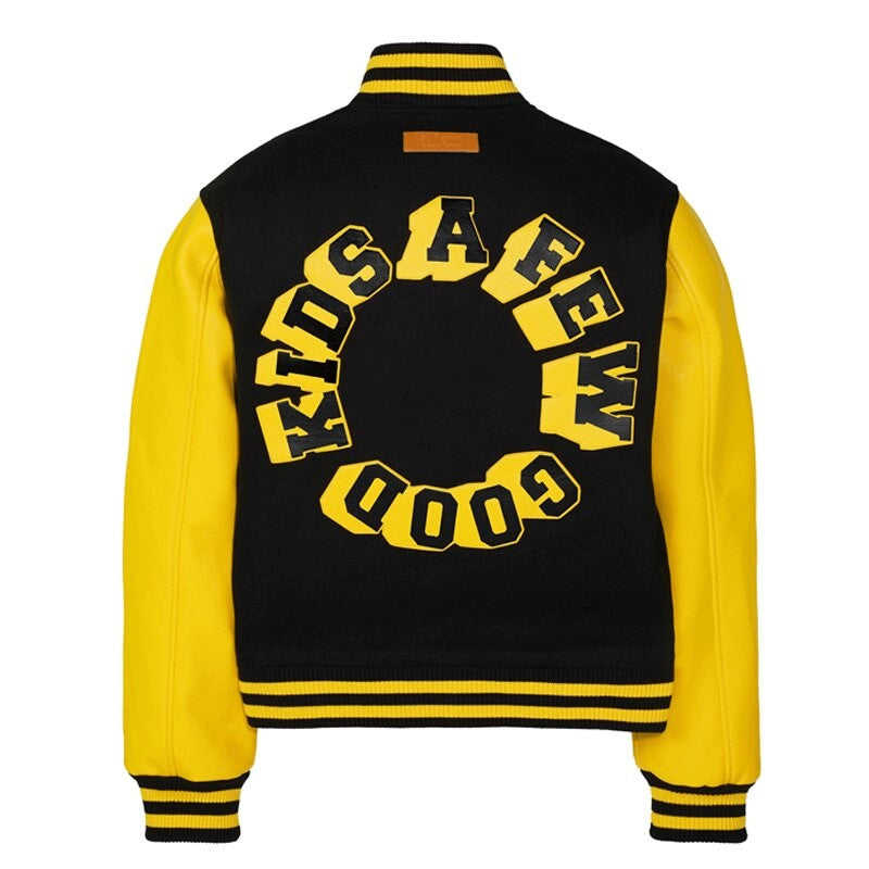 Ellesey - AFGK Yellow Varsity Jacket- Streetwear Fashion - ellesey.com