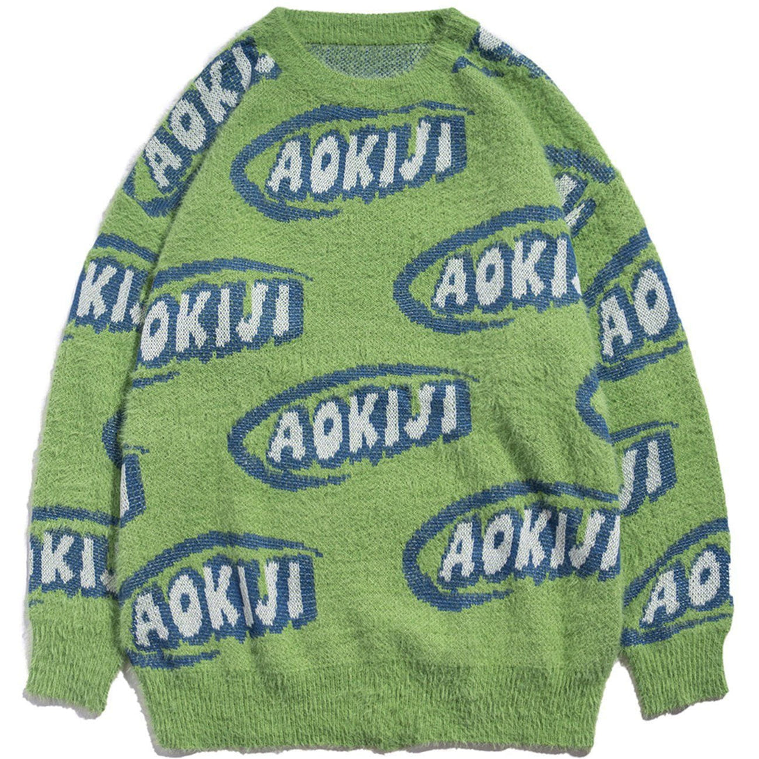 Ellesey - "AOKIJI" Full Print Knit Sweater-Streetwear Fashion - ellesey.com