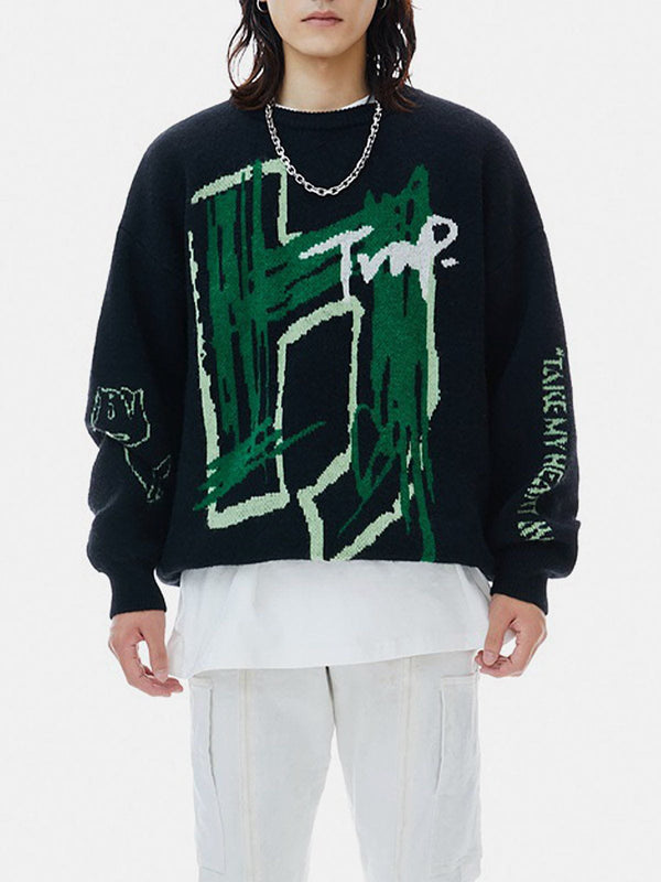 Ellesey - Abstract Line Design Sweater-Streetwear Fashion - ellesey.com