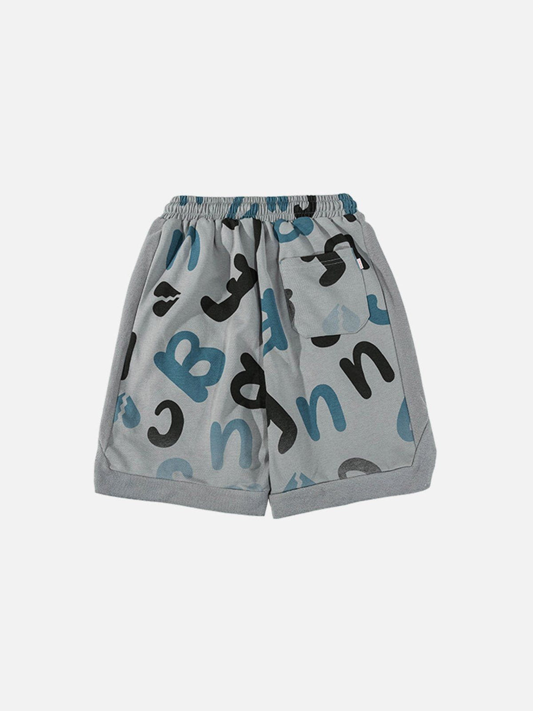 Ellesey - Alphabet Graffiti Patchwork Shorts- Streetwear Fashion - ellesey.com