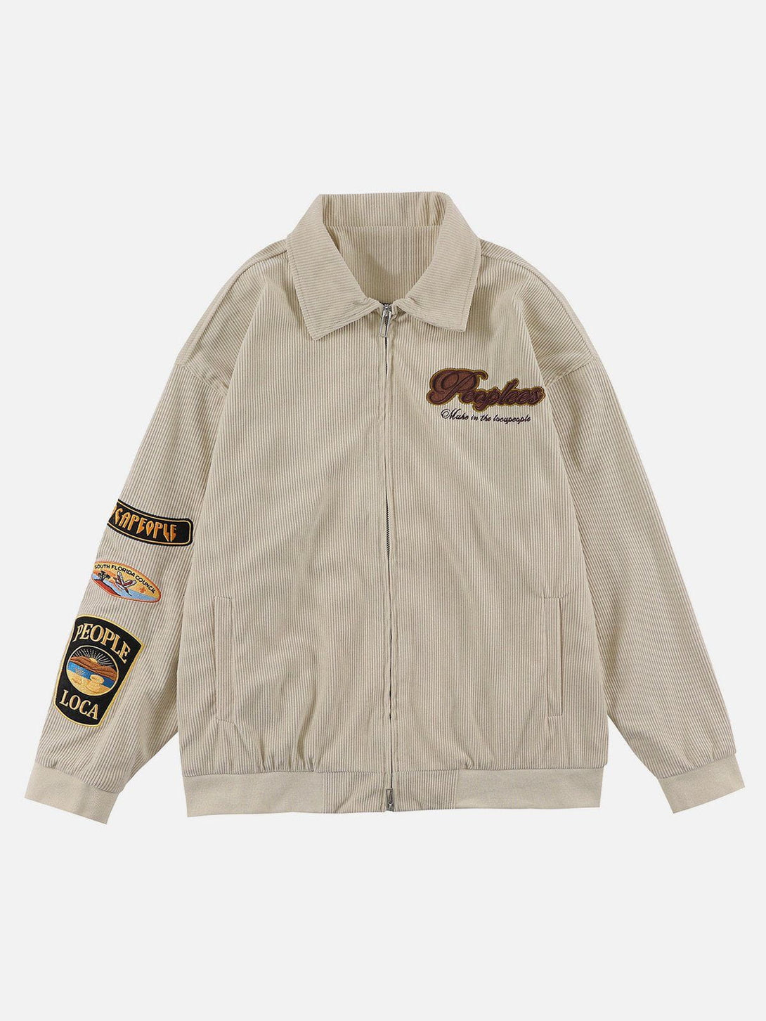 Ellesey - Alphabet Landscape Embroidery Jacket- Streetwear Fashion - ellesey.com