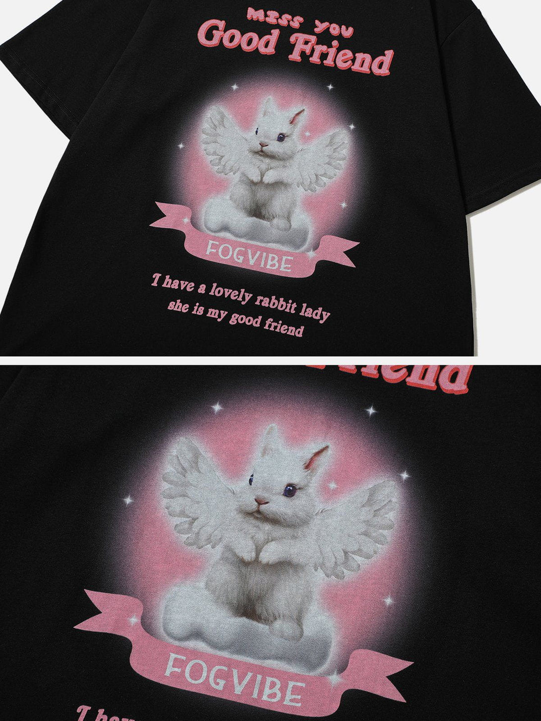 Ellesey - Angel Mice Halo Print Tee- Streetwear Fashion - ellesey.com