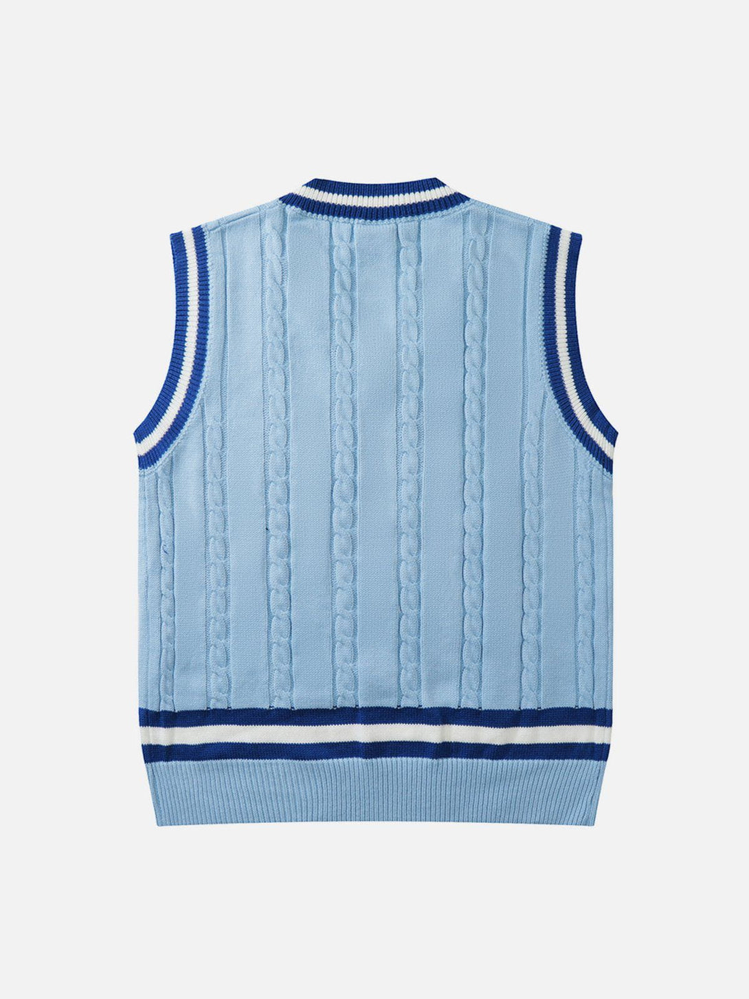 Ellesey - "B" Embroidered Sweater Vest-Streetwear Fashion - ellesey.com