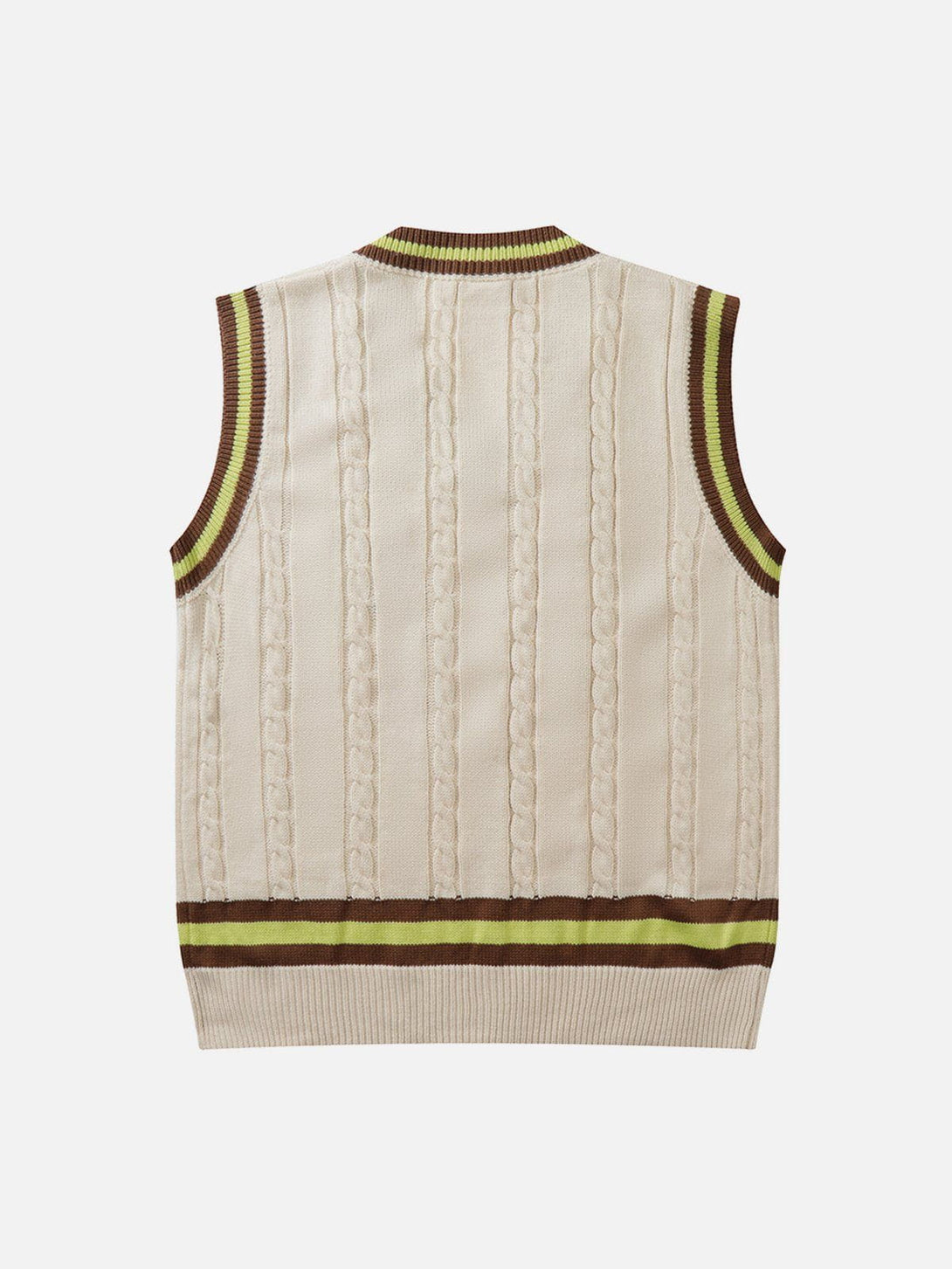 Ellesey - "B" Embroidered Sweater Vest-Streetwear Fashion - ellesey.com