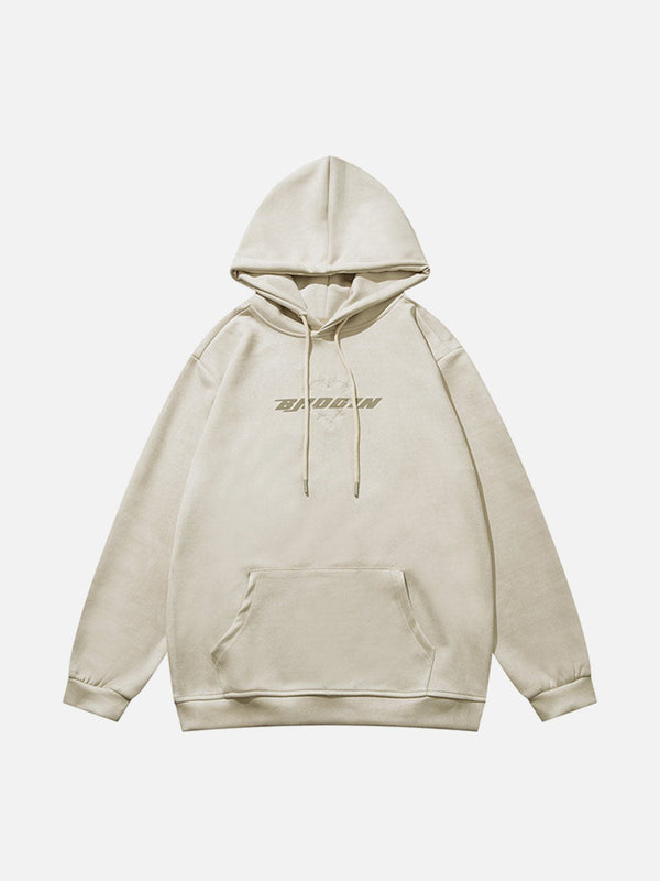 Ellesey - B Embroidered Vintage Hoodie- Streetwear Fashion - ellesey.com