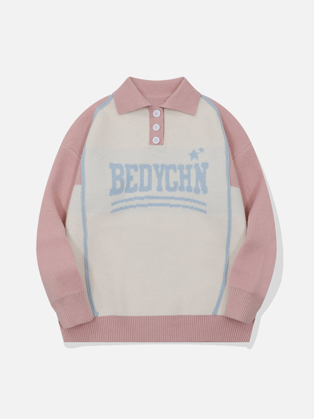 Ellesey - BEDYCHN Embroidery Polo Collar Sweater-Streetwear Fashion - ellesey.com