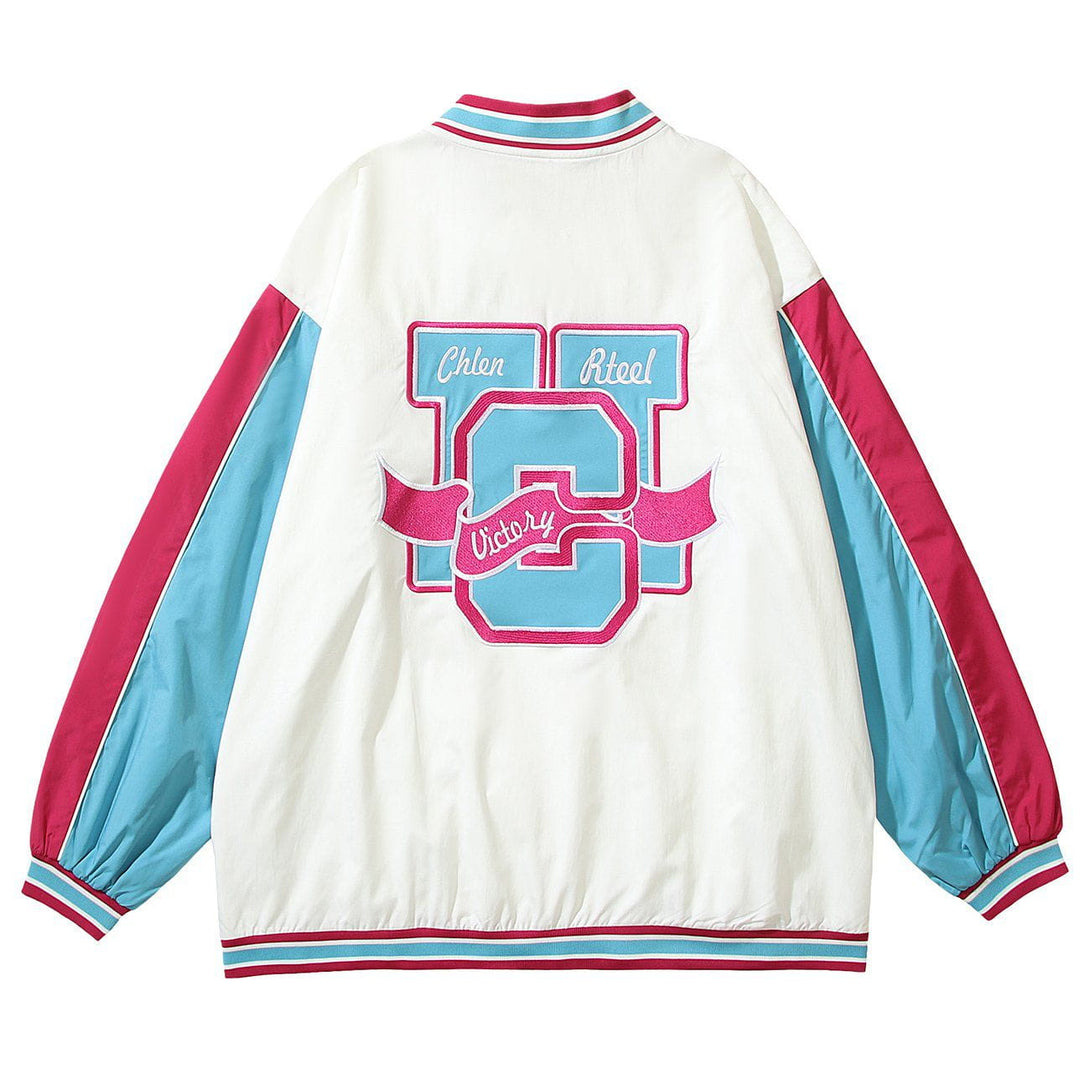 Ellesey - Back Letter Embroidery Jacket- Streetwear Fashion - ellesey.com