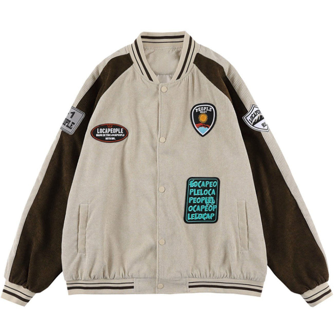 Ellesey - Badge Stitching Jacket- Streetwear Fashion - ellesey.com