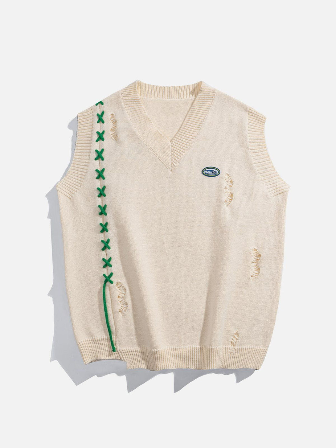 Ellesey - Bandage Hole Sweater Vest-Streetwear Fashion - ellesey.com