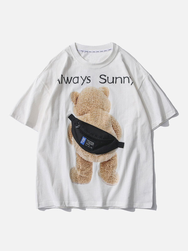 Ellesey - Bear Backpack Graphic Tee- Streetwear Fashion - ellesey.com