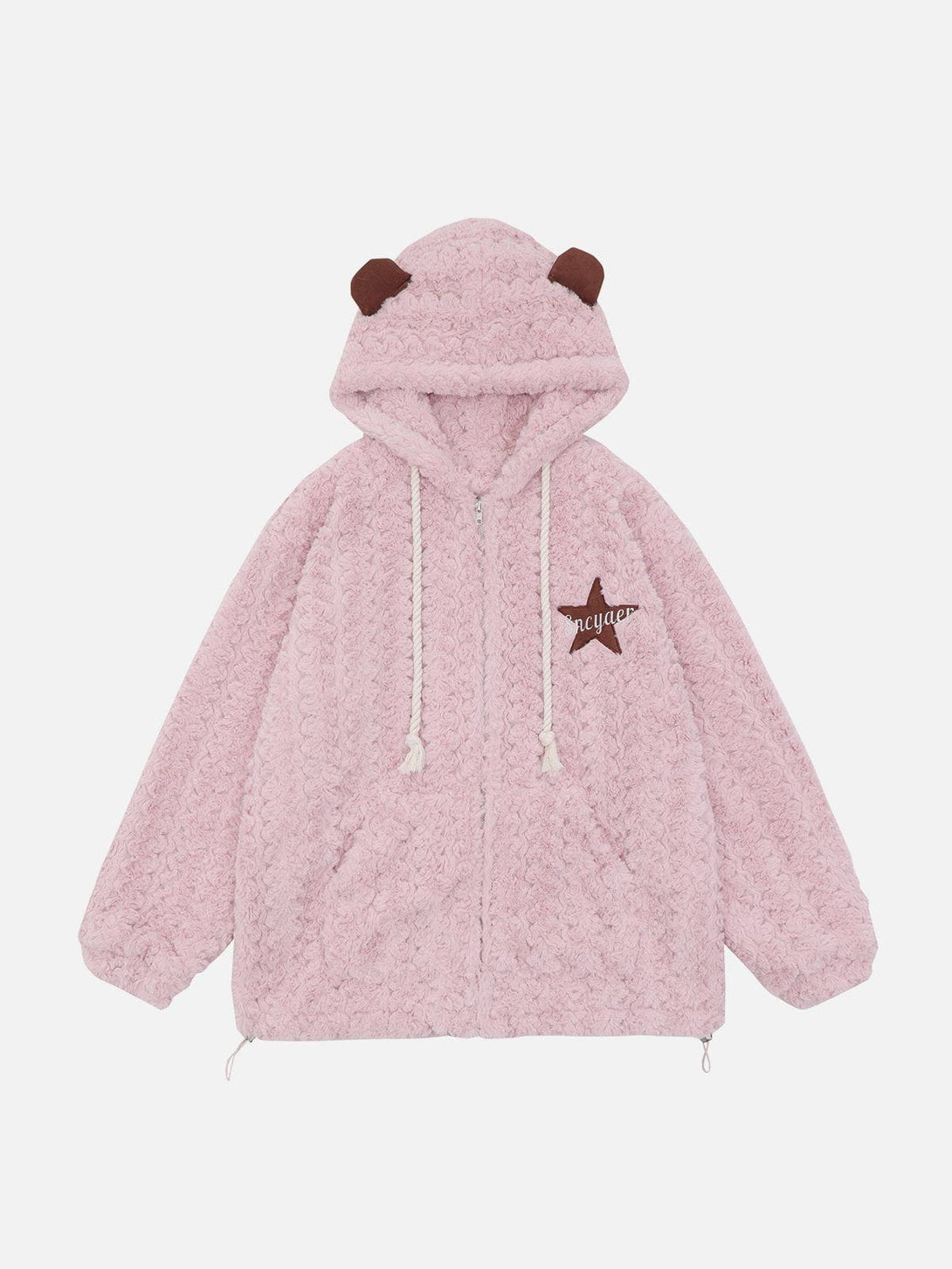 Ellesey - Bear Ear Zip-up Hoodie- Streetwear Fashion - ellesey.com