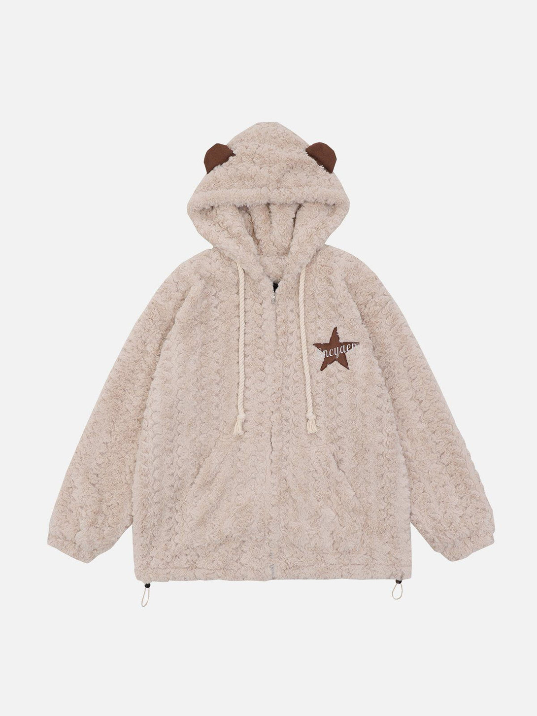 Ellesey - Bear Ear Zip-up Hoodie- Streetwear Fashion - ellesey.com