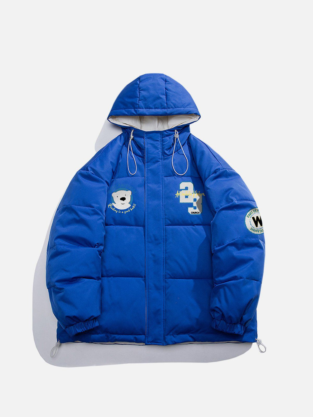 Ellesey - Bear Letter Print Winter Coat-Streetwear Fashion - ellesey.com