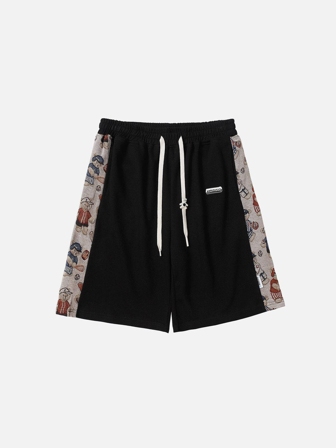 Ellesey - Bear Print Sticker Shorts- Streetwear Fashion - ellesey.com