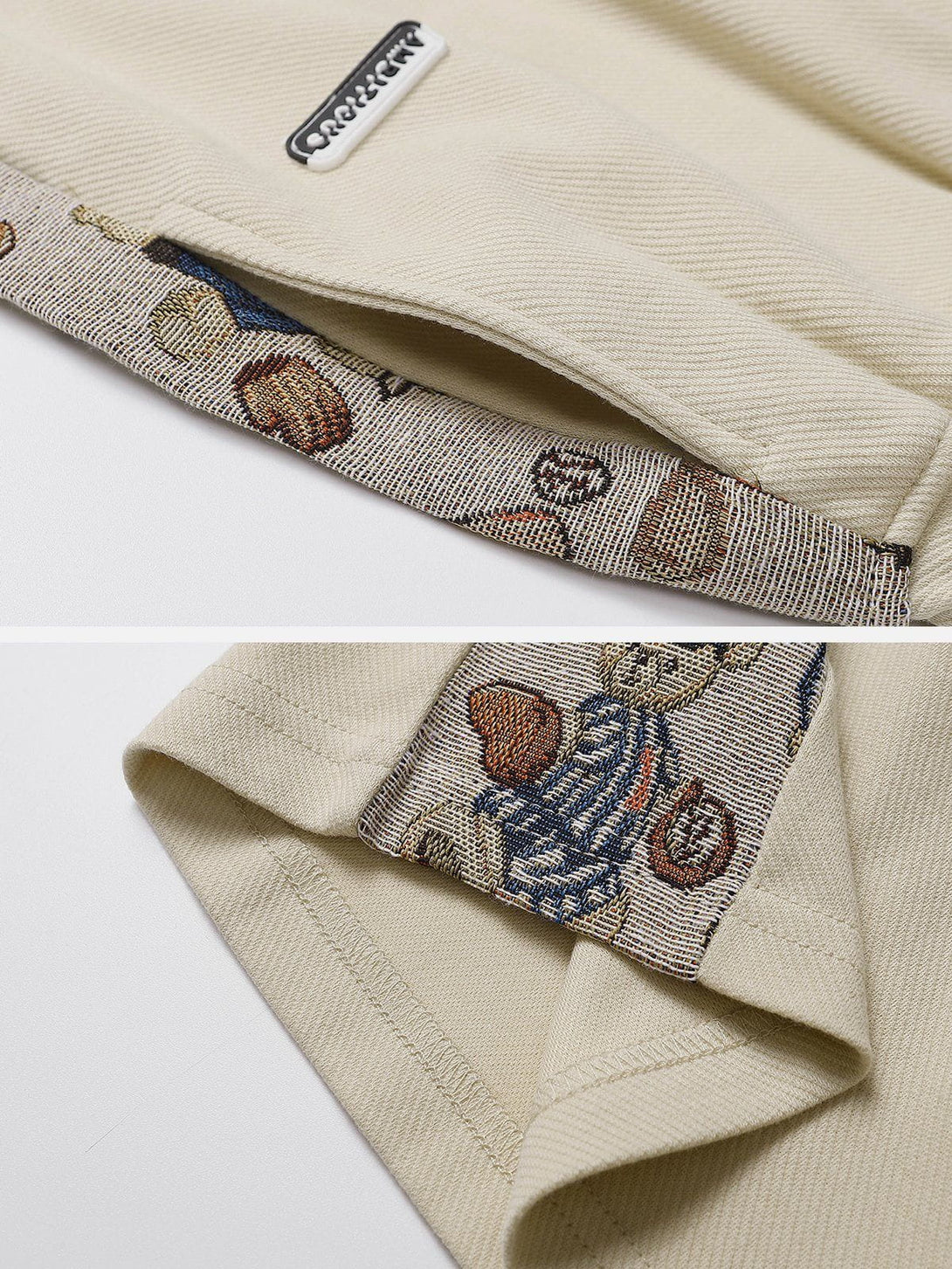 Ellesey - Bear Print Sticker Shorts- Streetwear Fashion - ellesey.com