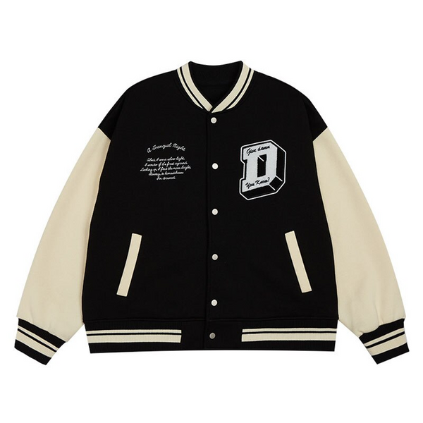 Ellesey - Black DHORM Baseball Jacket- Streetwear Fashion - ellesey.com