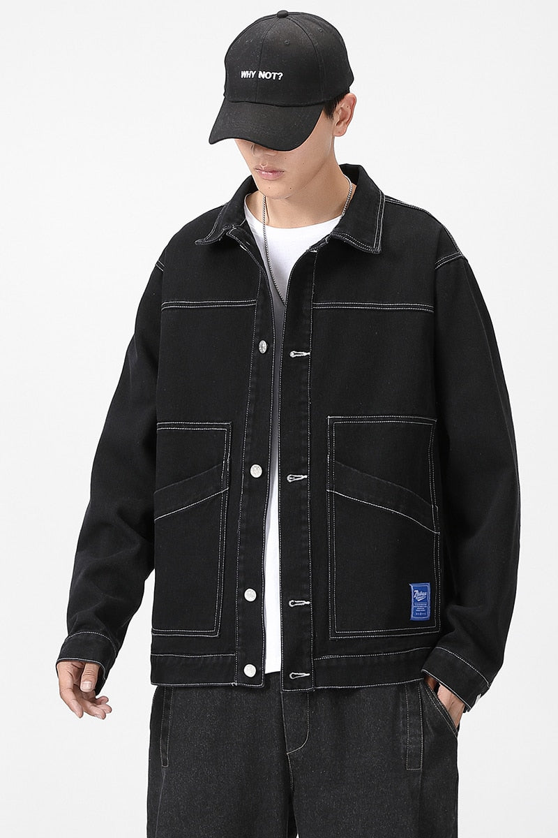 Ellesey - Black Denim Jacket- Streetwear Fashion - ellesey.com