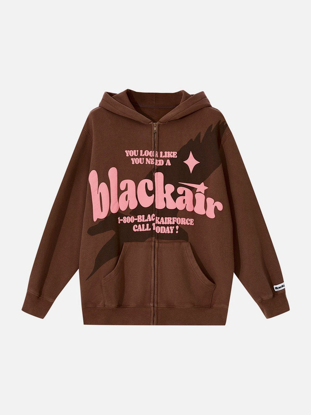 Ellesey - Blackair Letter Print Hoodie- Streetwear Fashion - ellesey.com