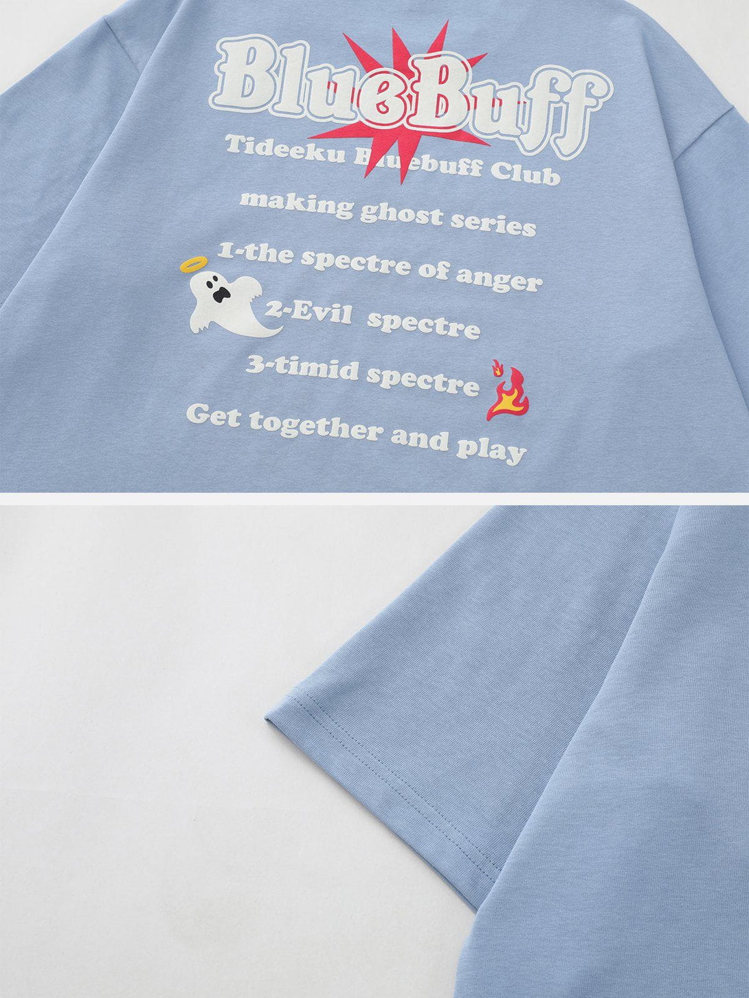 Ellesey - Blue Buff Ghost Print Tee- Streetwear Fashion - ellesey.com