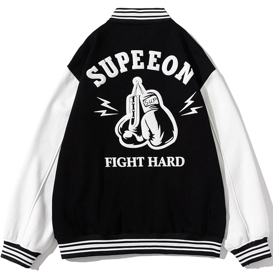 Ellesey - Boxing Set Foam Letters Varsity Jacket- Streetwear Fashion - ellesey.com