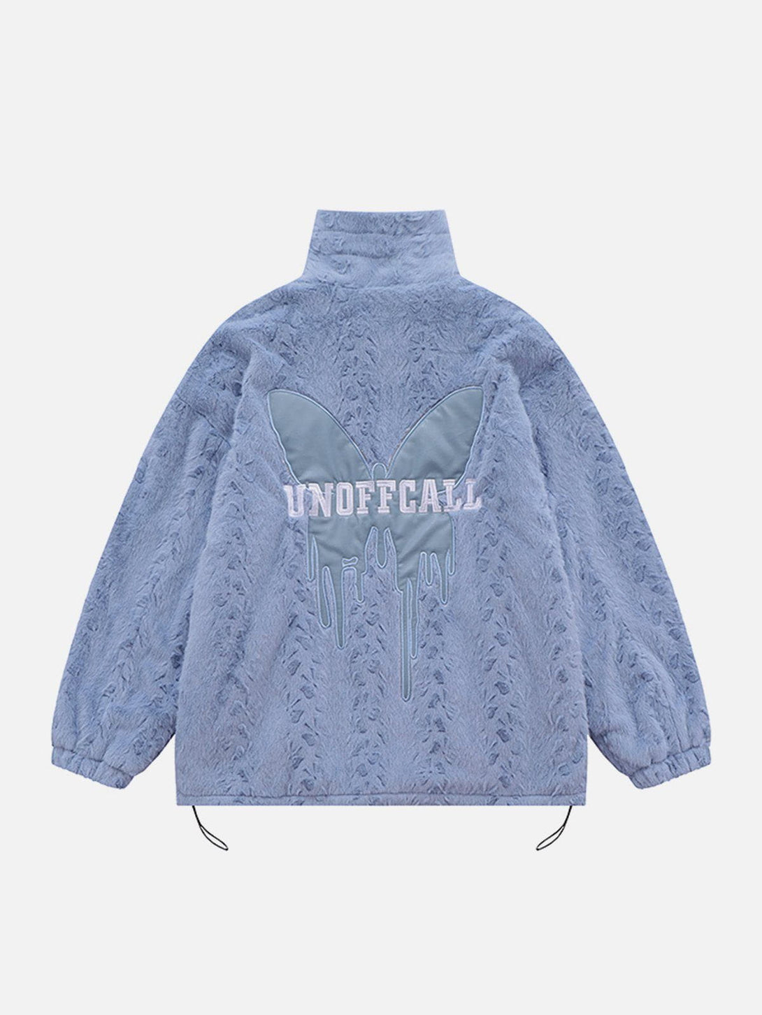 Ellesey - Butterfly Applique Embossed Plush Winter Coat-Streetwear Fashion - ellesey.com