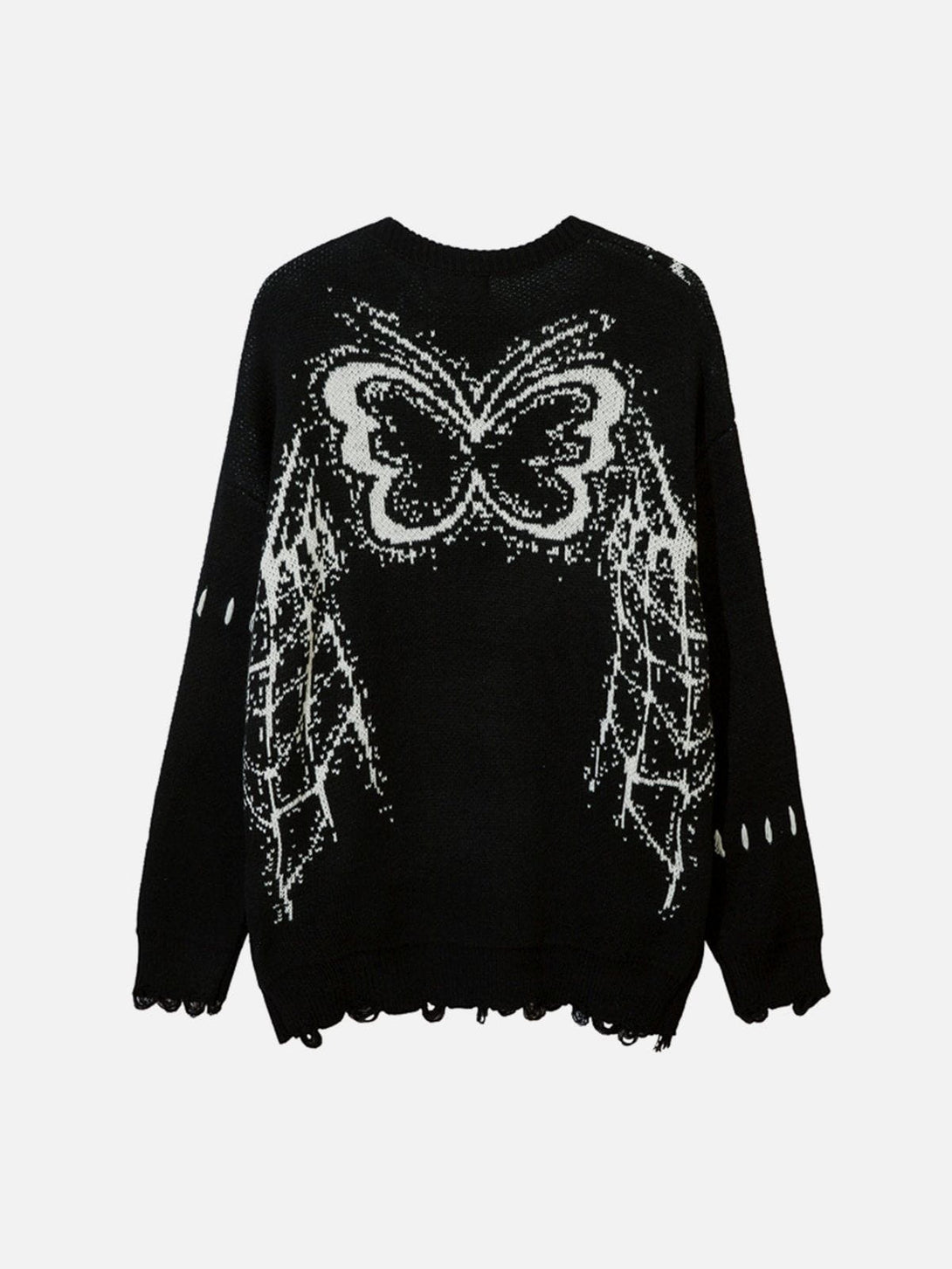 Ellesey - Butterfly Embroidery Sweater-Streetwear Fashion - ellesey.com