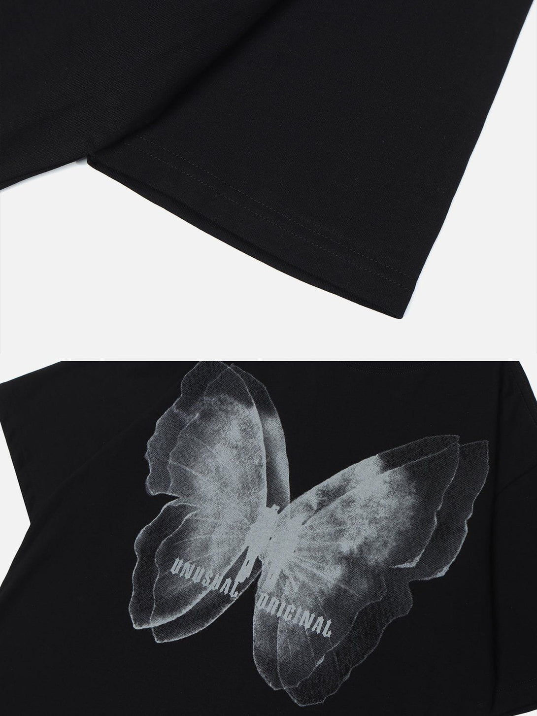 Ellesey - Butterfly Print Lettter Tee- Streetwear Fashion - ellesey.com