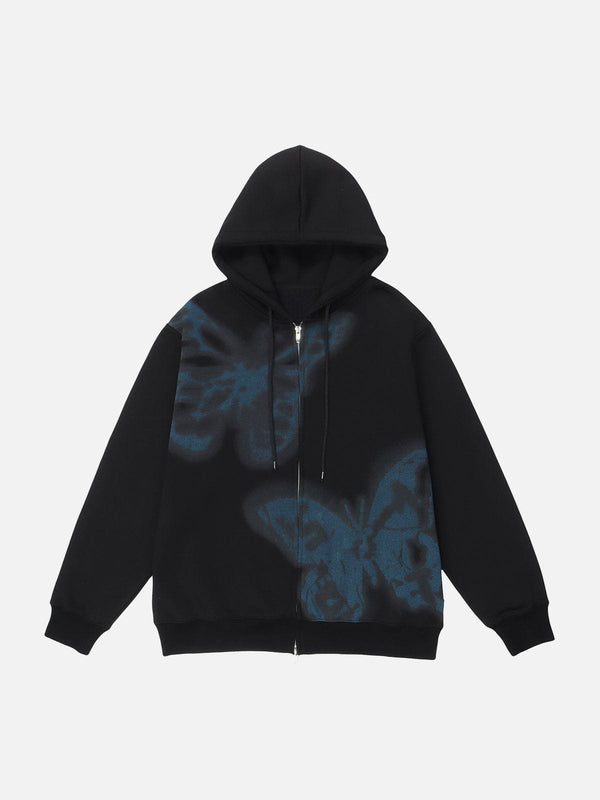 Ellesey - Butterfly Swoosh Print Hoodie- Streetwear Fashion - ellesey.com