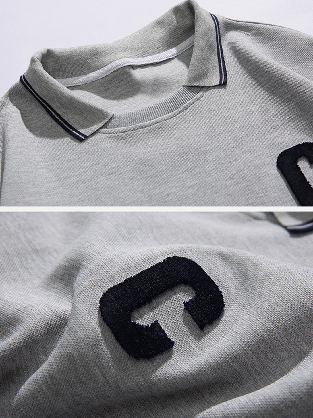 Ellesey - C Letter Embroidery Sweatshirt- Streetwear Fashion - ellesey.com