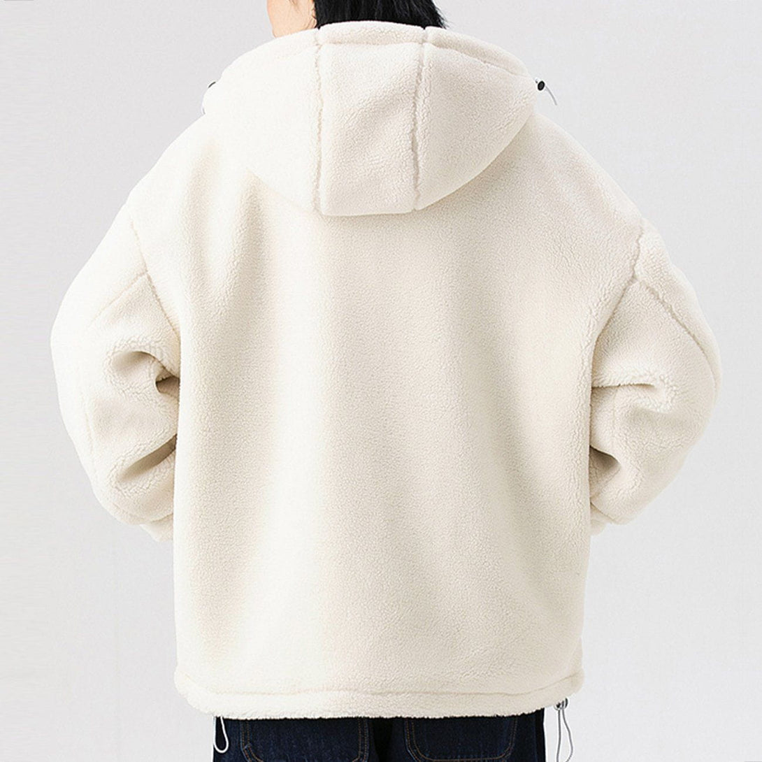 Ellesey - "COMFOR" Print Sherpa Winter Coat-Streetwear Fashion - ellesey.com