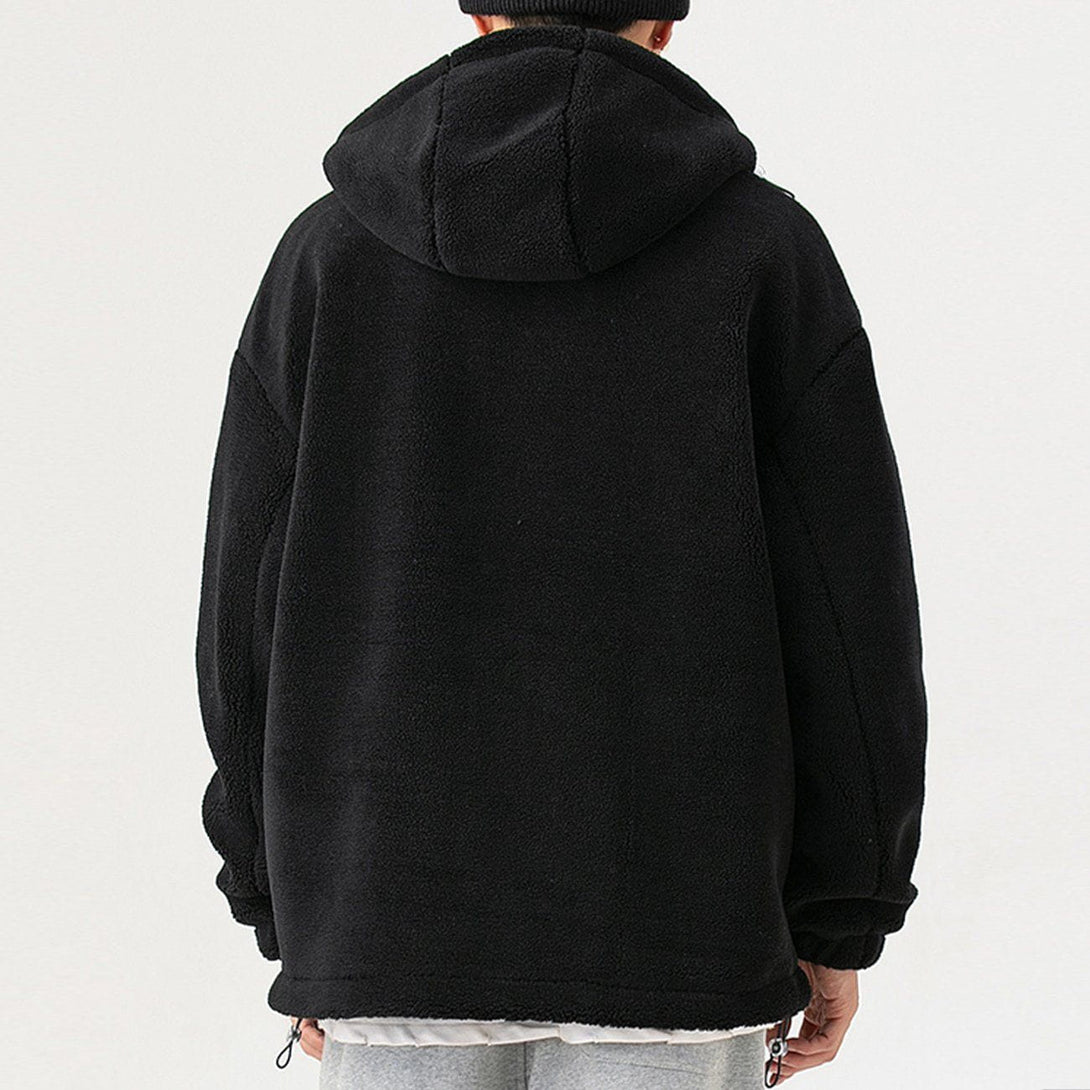 Ellesey - "COMFOR" Print Sherpa Winter Coat-Streetwear Fashion - ellesey.com