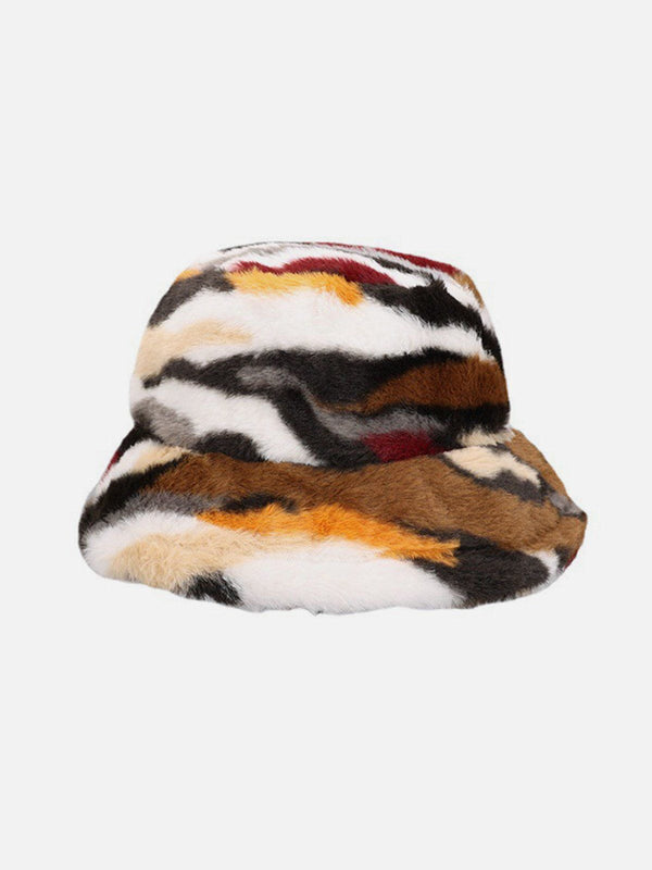 Ellesey - Camo Stripe Plush Vintage Bucket Hat- Streetwear Fashion - ellesey.com