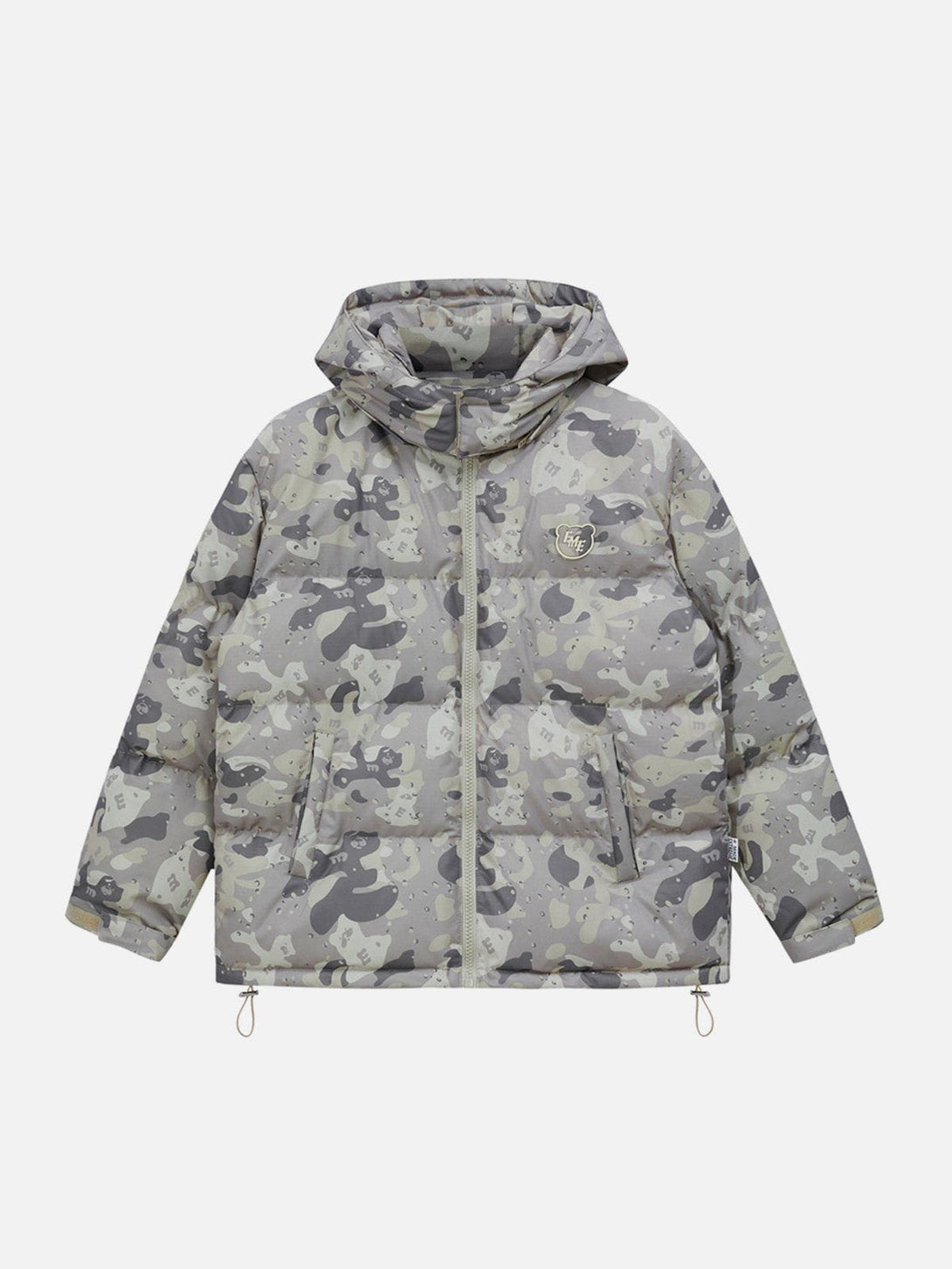 Ellesey - Camouflage Embroidered Letters Winter Coat-Streetwear Fashion - ellesey.com