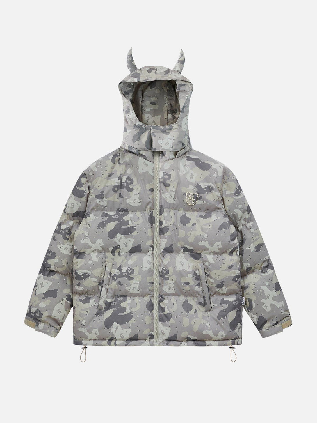 Ellesey - Camouflage Embroidered Letters Winter Coat-Streetwear Fashion - ellesey.com