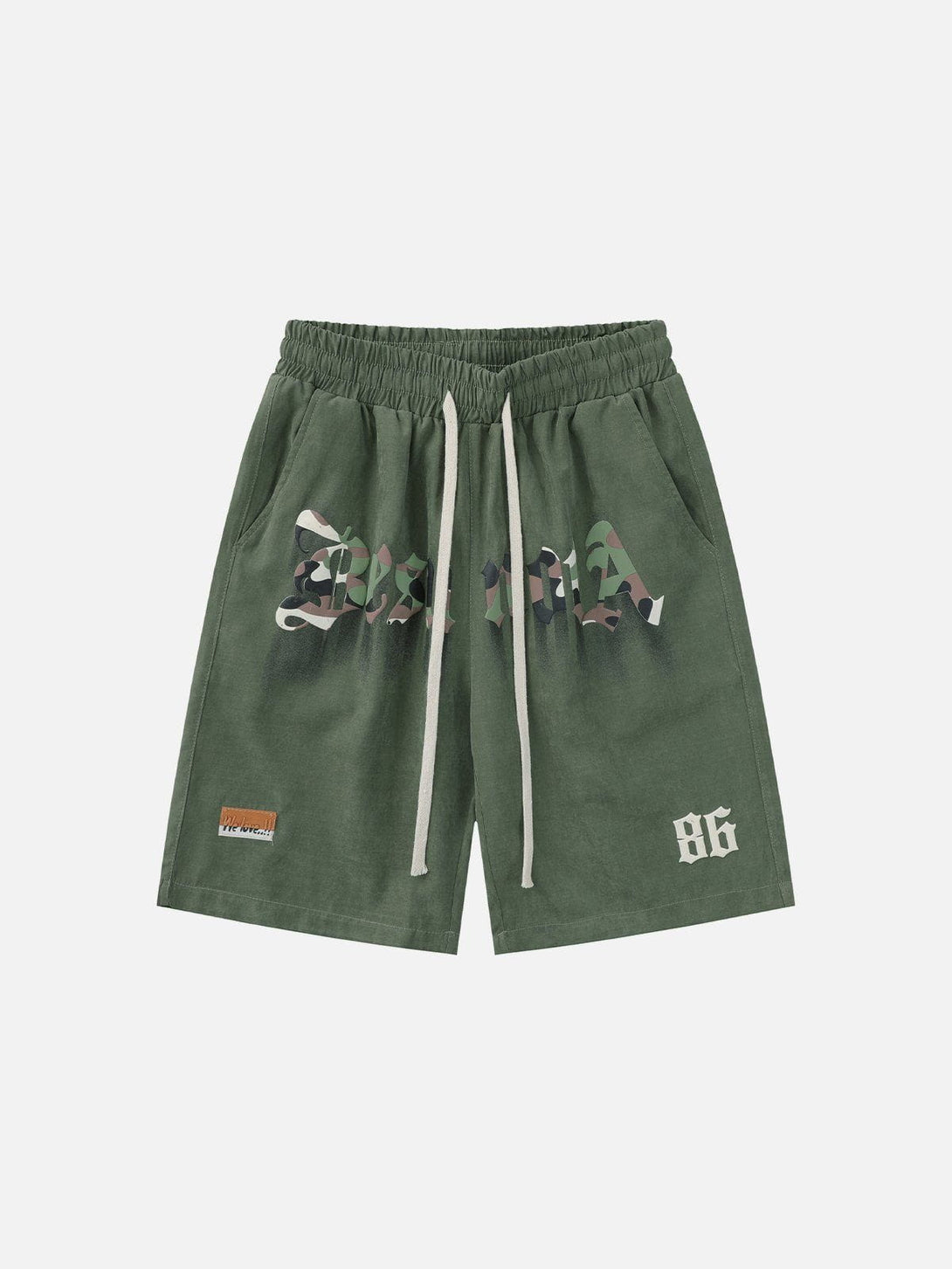 Ellesey - Camouflage Monogram Print Shorts- Streetwear Fashion - ellesey.com