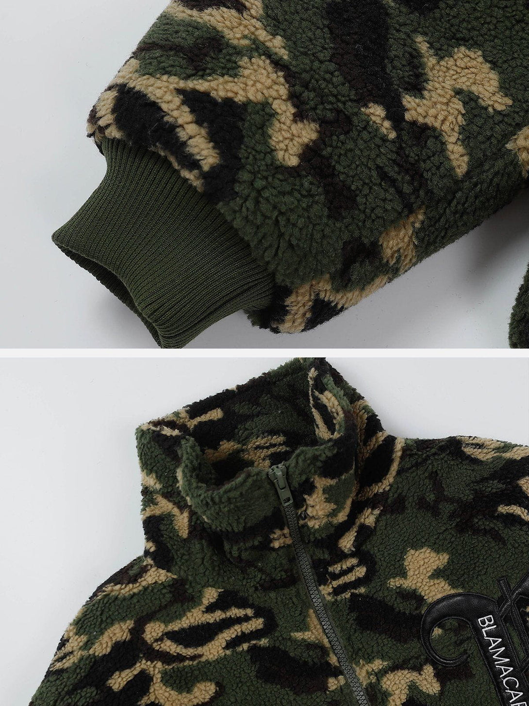 Ellesey - Camouflage Sherpa Coat-Streetwear Fashion - ellesey.com