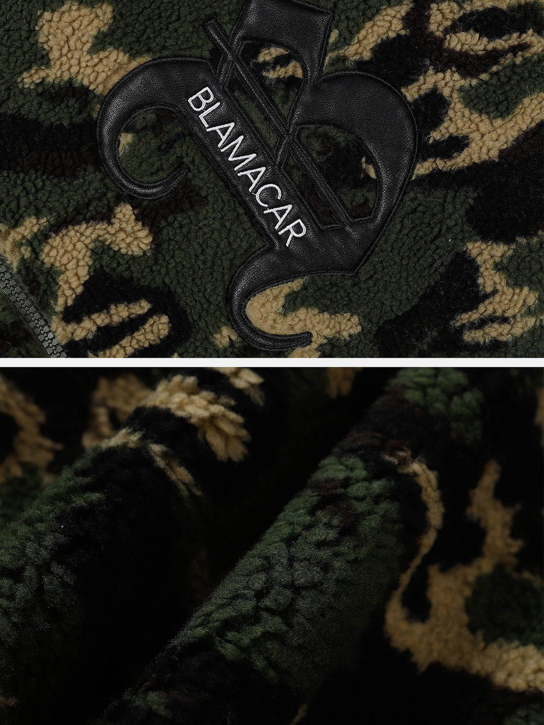 Ellesey - Camouflage Sherpa Coat-Streetwear Fashion - ellesey.com