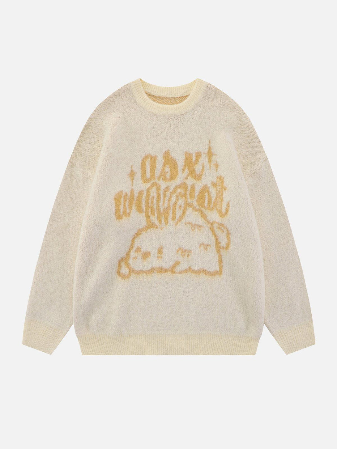 Ellesey - Cartoon Bunny Print Sweater-Streetwear Fashion - ellesey.com