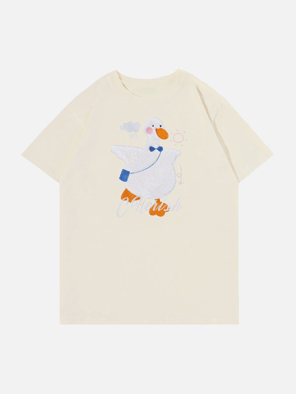 Ellesey - Cartoon Duck Patchwork Tee- Streetwear Fashion - ellesey.com