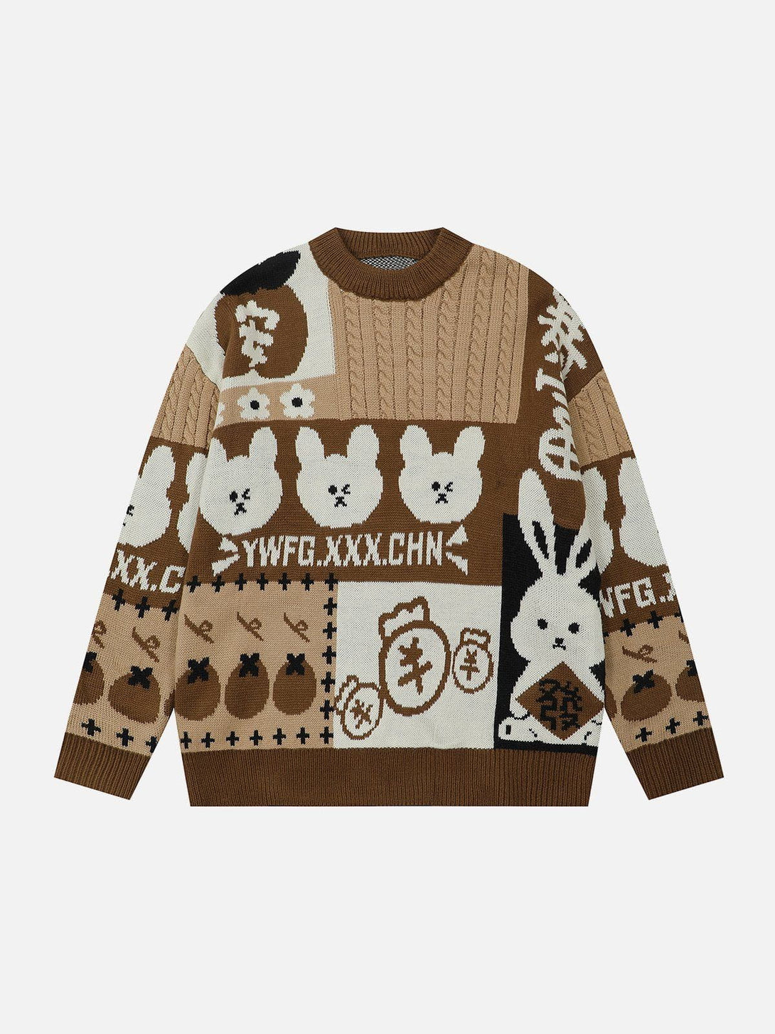 Ellesey - Cartoon Embroidery Sweater-Streetwear Fashion - ellesey.com